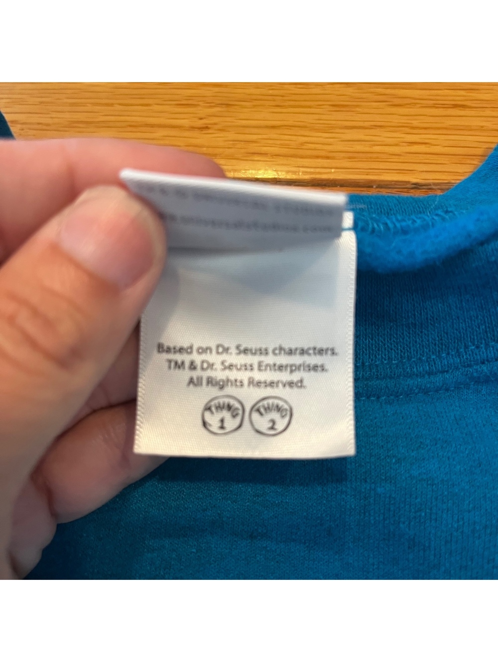 Universal Studios Dr. Seuss "Mother of All Things" Blue Sweatshirt - Picture 3 of 6